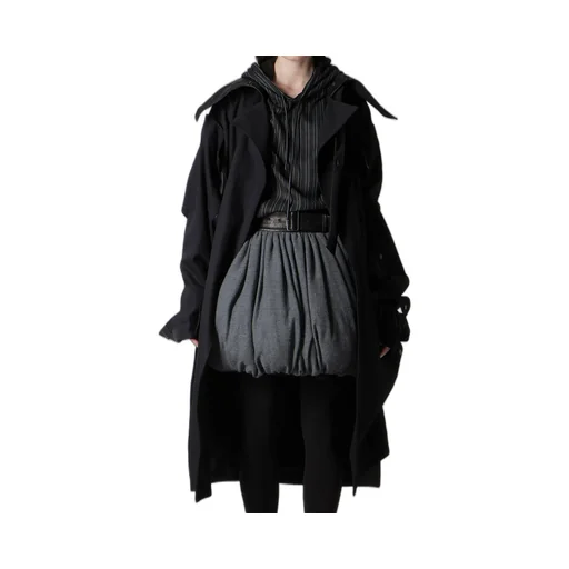 10Oz Uneven Yarn Denim A Snap Button Big Coat
