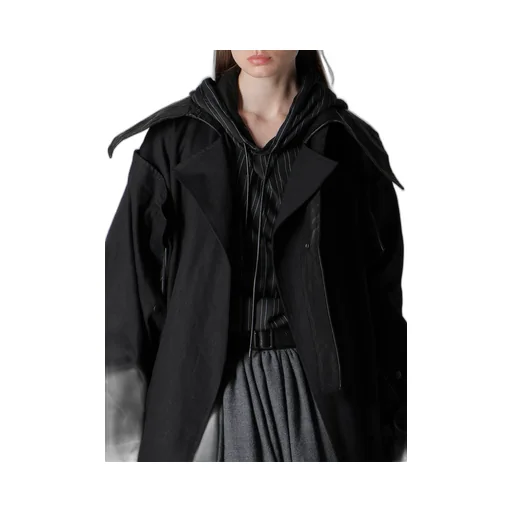 10Oz Uneven Yarn Denim A Snap Button Big Coat