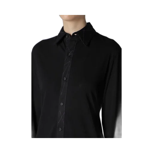 Cotton Single Jersey Color Stitched Blouse A