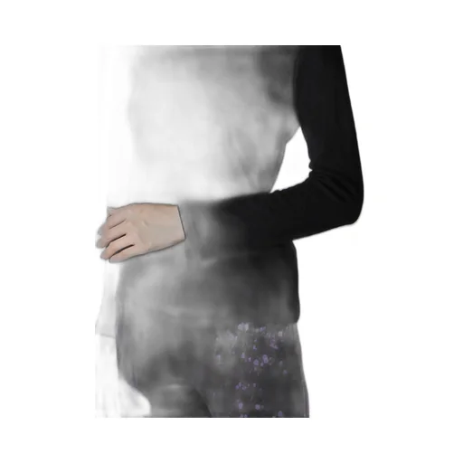 Airy Spun Light Milled Angular Neck Long T-Shirt