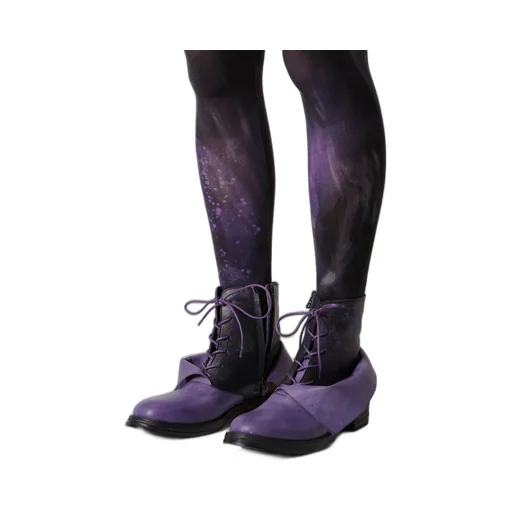 Purple A Pattern Basic Leggings