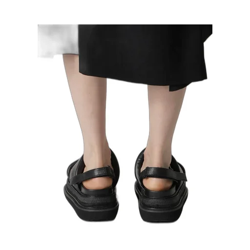 Pu Leather Flatform Sandal