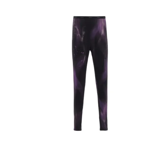 Purple A Pattern Basic Leggings