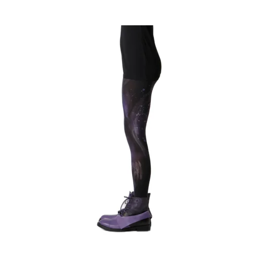 Purple A Pattern Basic Leggings