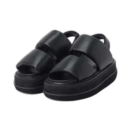 Pu Leather Flatform Sandal