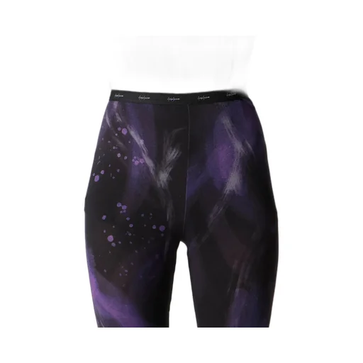 Purple A Pattern Basic Leggings