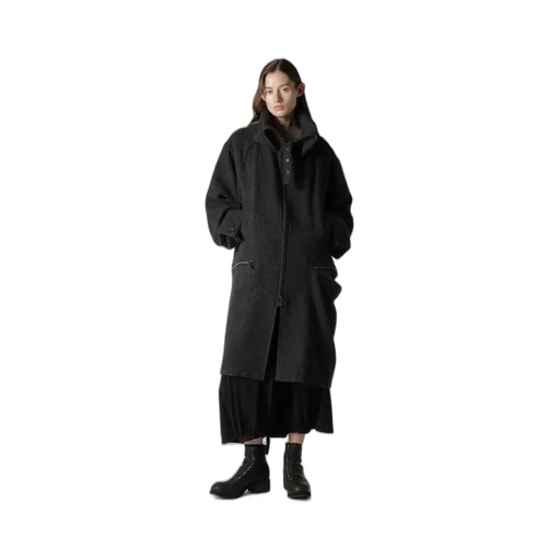 Tweed Cloth B Collar Coat
