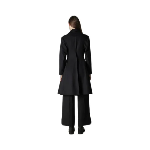 W/Ca Beaver Cloth Paneled Flare Coat