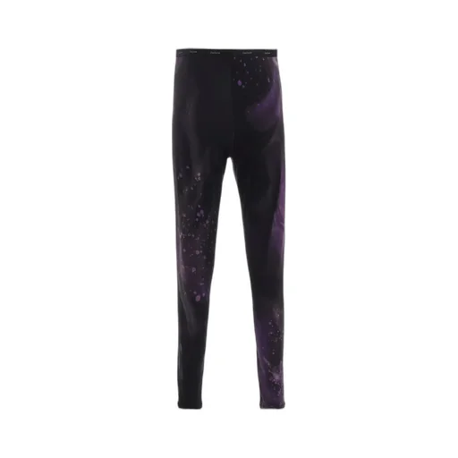 Purple A Pattern Basic Leggings