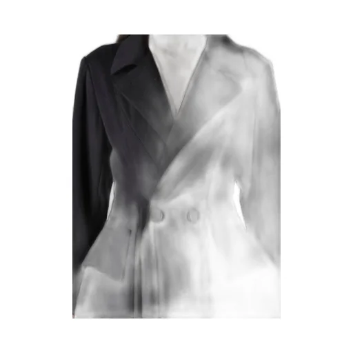 W/Ca Beaver Cloth Paneled Flare Coat