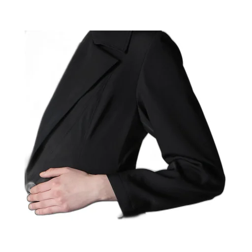 Gabardine Paneled Flare Coat