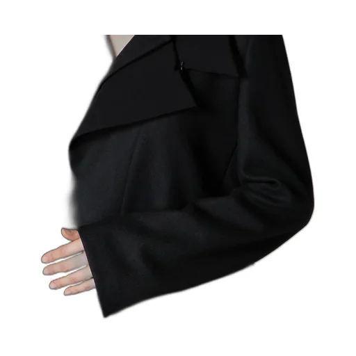 W/Saxony R Double Layered Long Coat