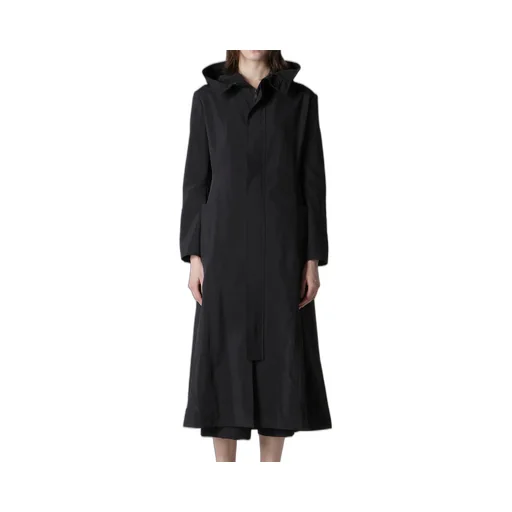 Ny/Si Taffeta Hooded Zip Coat