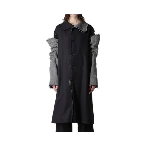 W/Saxony B/Tweed Stand Coat