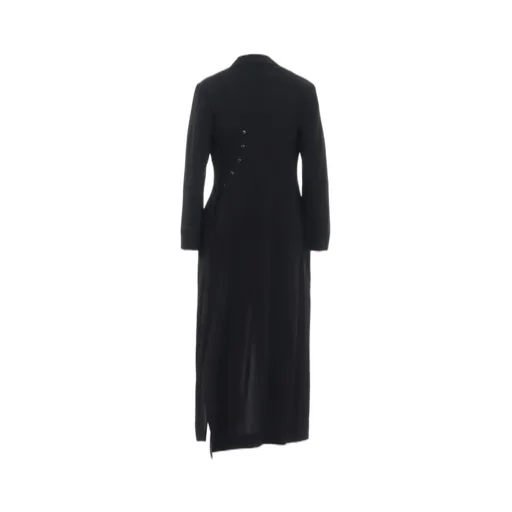 Ta/Pe Crepe De Chine Back Lace Up Long Coat