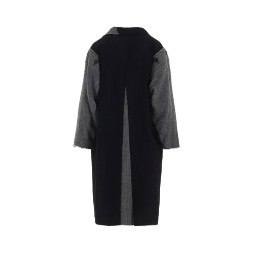 W/Saxony B/Tweed Stand Coat