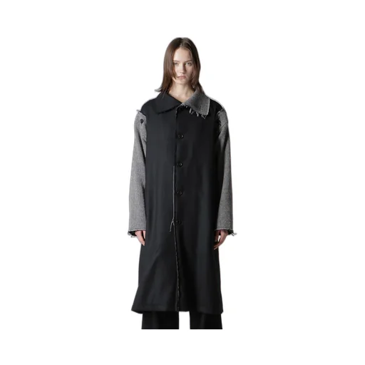 W/Saxony B/Tweed Stand Coat