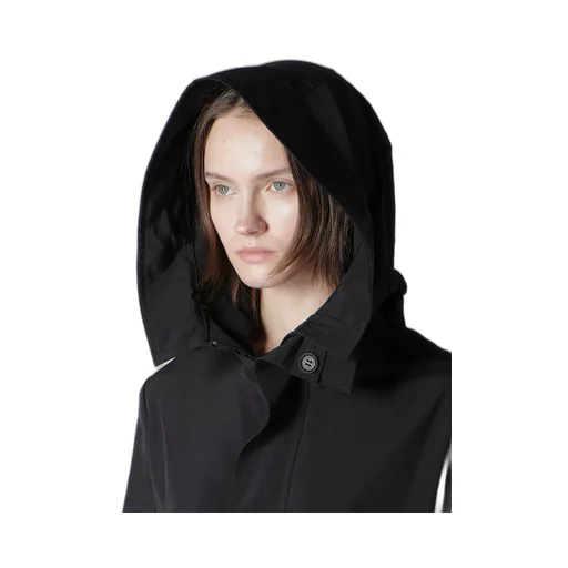 Ny/Si Taffeta Hooded Zip Coat
