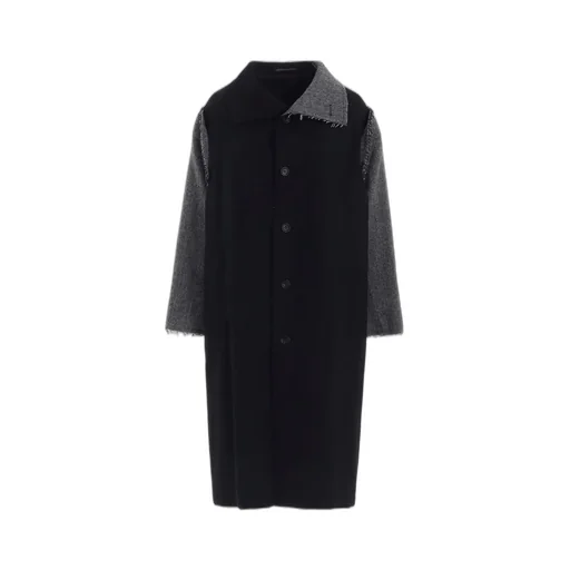 W/Saxony B/Tweed Stand Coat