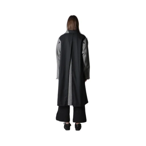 W/Saxony B/Tweed Stand Coat