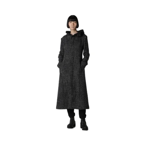 Handmade Tweed Hooded Zip Coat