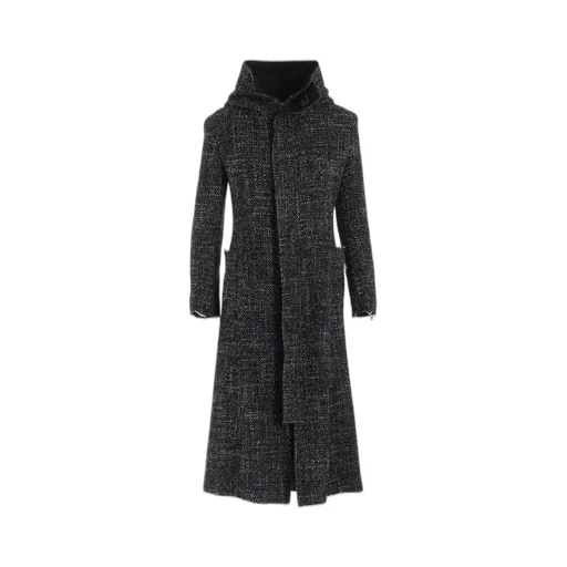 Handmade Tweed Hooded Zip Coat