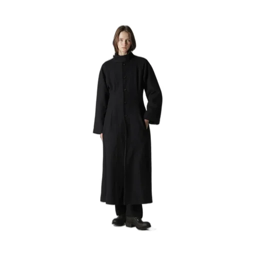 Wool Viyella Reversible Stand Collar Coat