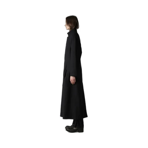 Wool Viyella Reversible Stand Collar Coat