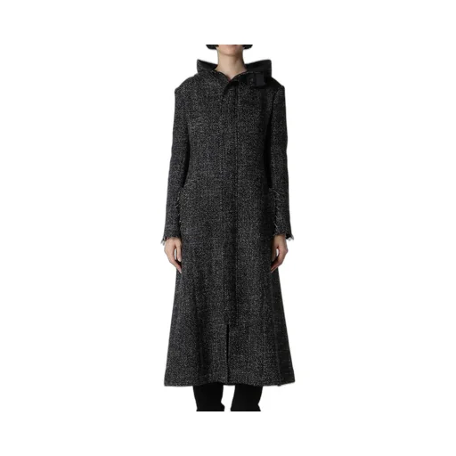 Handmade Tweed Hooded Zip Coat
