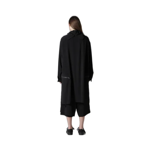 Ta/Pe Crepe De Chine B Collar Coat