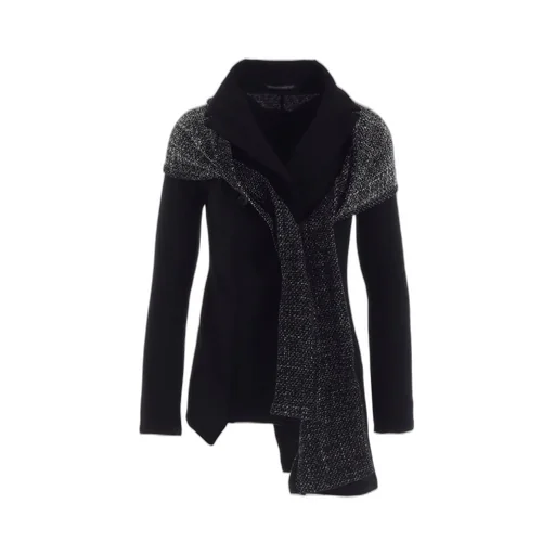 Soft Wollen 1/14 Fabric Combi O Collar Jacket
