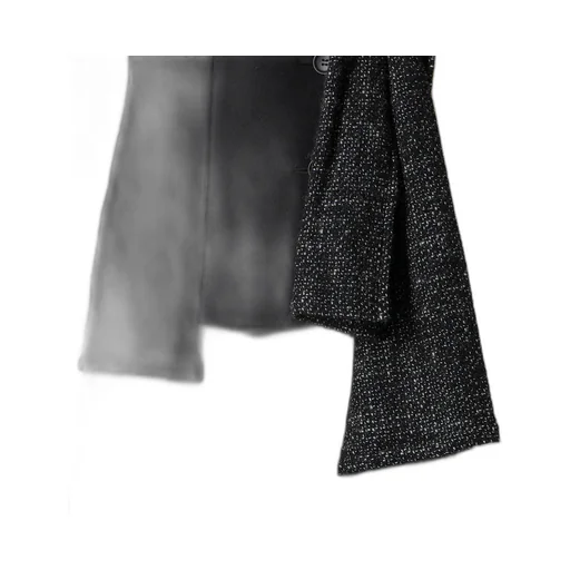 Soft Wollen 1/14 Fabric Combi O Collar Jacket