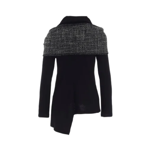 Soft Wollen 1/14 Fabric Combi O Collar Jacket