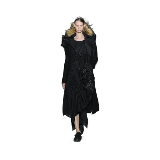 Flannel P Shoulder Belted Coat