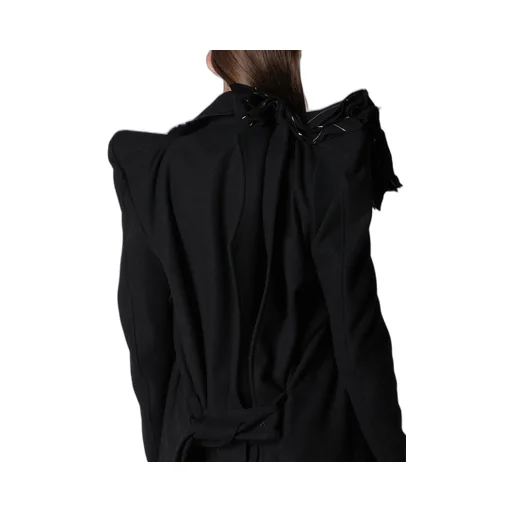 Flannel P Shoulder Belted Coat