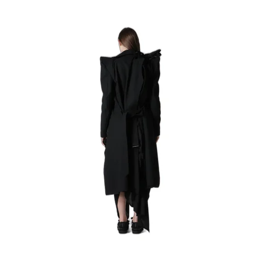 Flannel P Shoulder Belted Coat