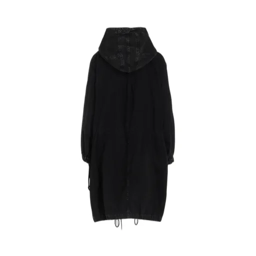 Permanganate Bleached Denim Dolman Slv Coat