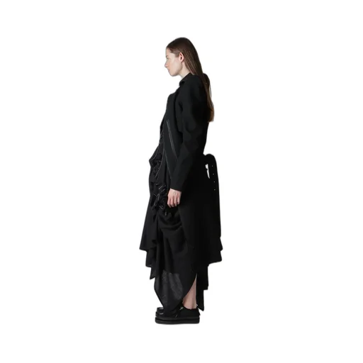 Flannel P Shoulder Belted Coat