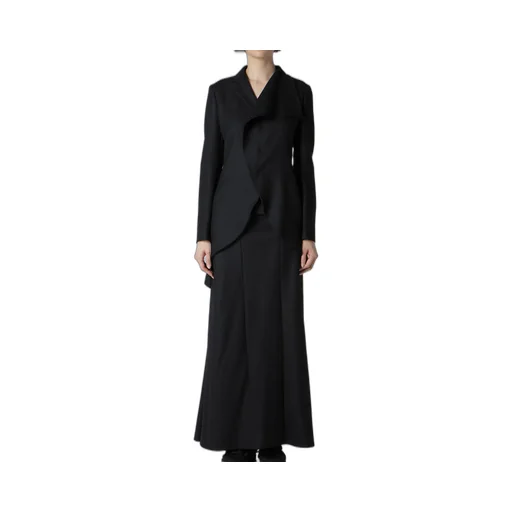 W/Saxony Asm Rounded Hem Jacket