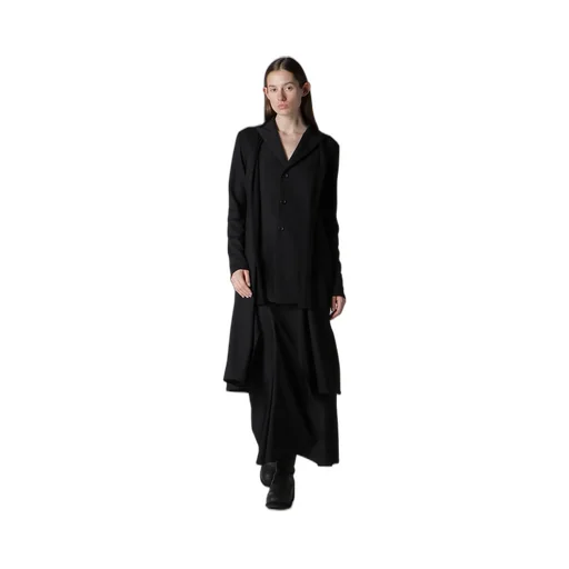 Washable Wool Fabric Combi Long Jacket