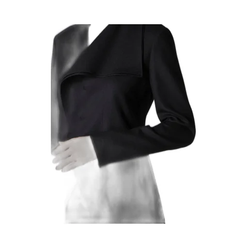 W/Saxony Asm Rounded Hem Jacket