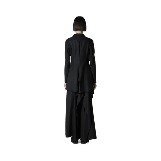 W/Saxony Asm Rounded Hem Jacket