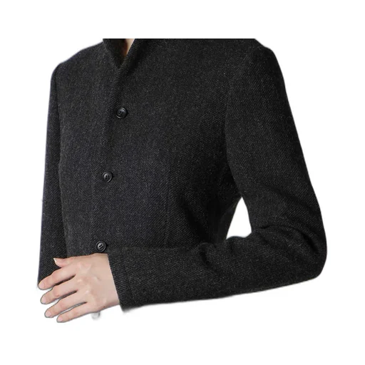 Tweed Cloth R Long Stand C Jacket