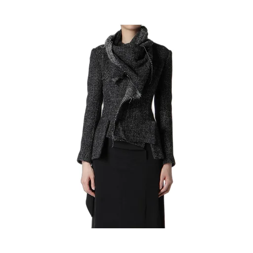 Handmade Tweed Stole Detail Jacket