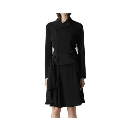 Ta/Pe Crepe De Chine Knot Detail Wrap Dress