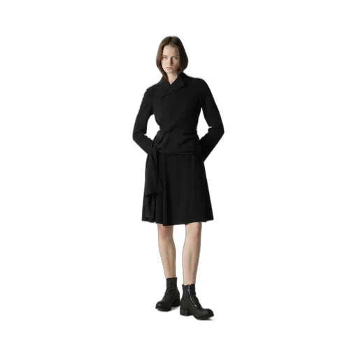 Ta/Pe Crepe De Chine Knot Detail Wrap Dress
