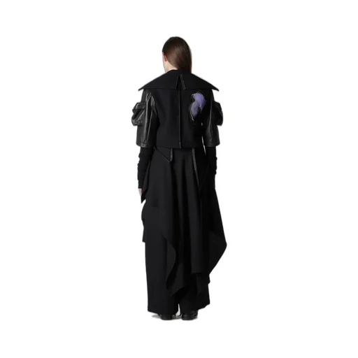 Horse Suede Ribbed Slv Short Jacket