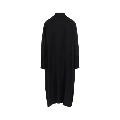 Viscose Twill Side Slit Shirt Dress