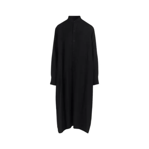 Viscose Twill Side Slit Shirt Dress