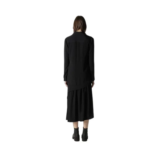 Ta/Pe Crepe De Chine O Collar Shirt Dress